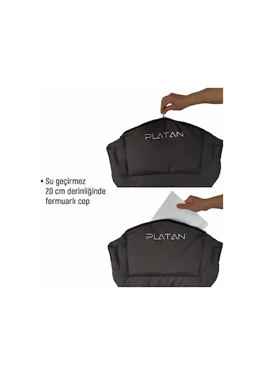 Platan Chair Ones-lp Hafif Katlanır Kamp Piknik Sandalyesi - Kolt Gri - Yeşil