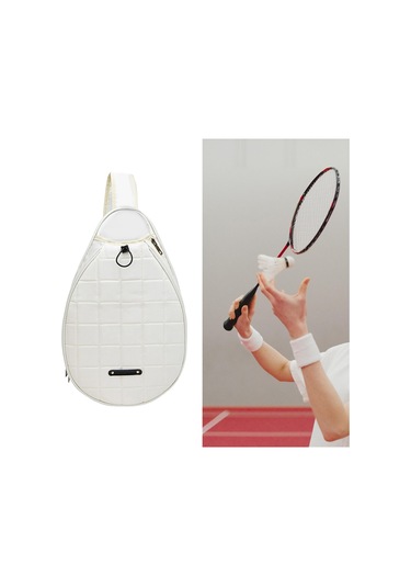 Suntek Tenis Raketi Omuz Çantası Dış Mekan Spor Beyaz