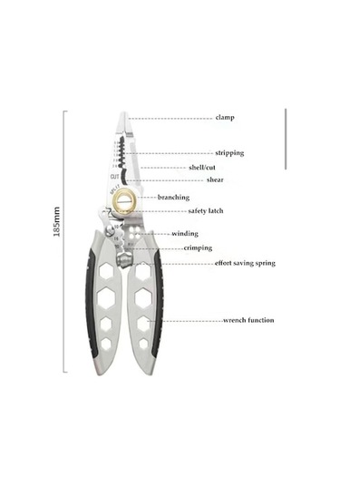 Pazly Sıyırma Renk Makinesi Kablo İnç Delikli Çelik Çok Boyutlu Amaçlı Altıgen 7 6pi