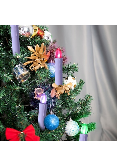 Cadılar Bayramı Dekorasyon Simülasyonu Uzaktan Kumanda Mumu Açık