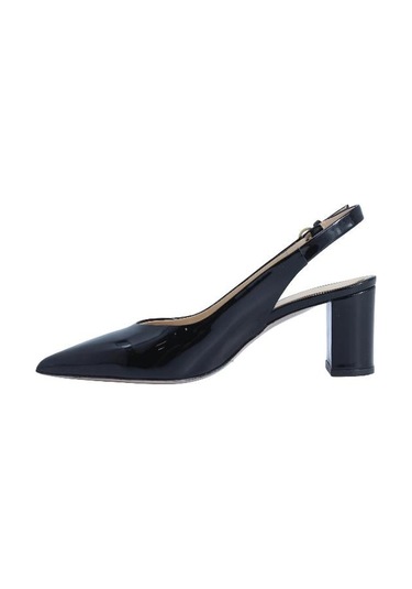 Poletto Hakiki Deri Sıyah-altın Ayakkabı Stiletto 9841 48 V2-2499 Siyah