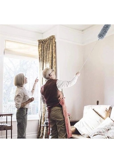 Teleskopik 3&apos Lü Mop Toz Alma Püskülü Çok Fonksiyonlu Temizlik Seti Çok Renkli