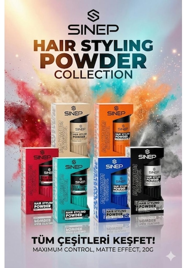 Sinep Toz Wax No:2 Extra Hold Mavi Blue Profesyonel Şekillendirme & Güçlü Tutuş 20 Gr
