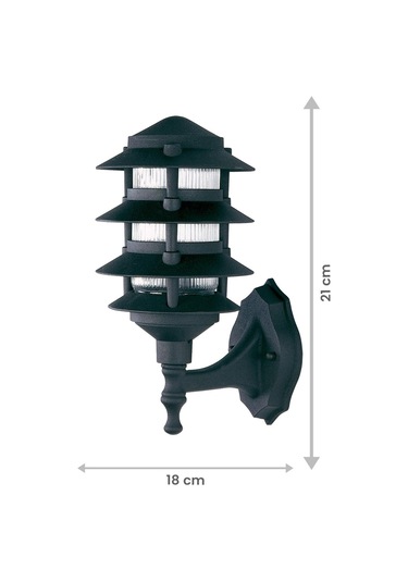 Bahçe Aydınlatma Apliği Aydınlatma Lambası Siyah Rehome Siyah