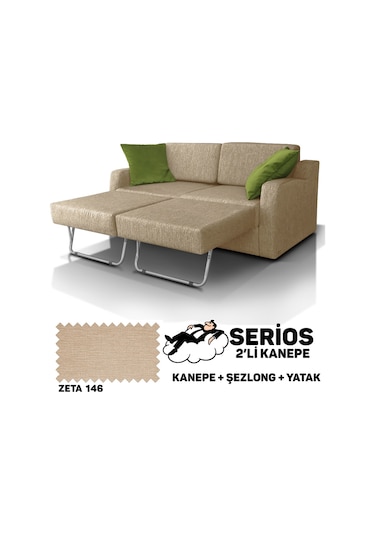Serios Şezlonglu Yataklı Kanepe - Zeta 146