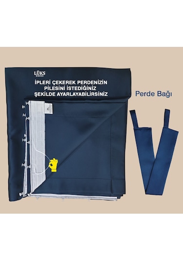 Lüks Karartma Perde Blackout Fon Perde- 12 Renk - Modern House