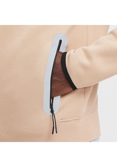 Nike Sportswear Tech Fleece Erkek Bej Sweatshirt Reflektörlü Bej