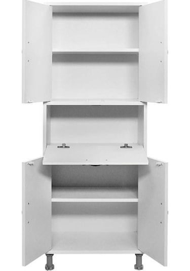 Moonlife 5 Kapaklı Çok Amaçlı Dolap Beyaz