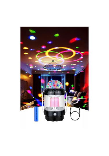 Şarjlı Rgb Projeksiyon Gökyüzü Gece Lambası Kamp Feneri Işıldak Powerbank Özellikli Pilli M001 Renkli