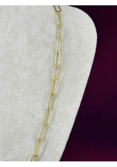 14 K Renginde Büyük Ataş Şekilli Gold Kolye 60 Cm Gold