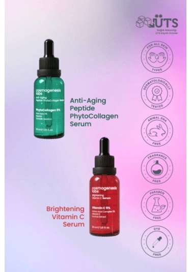 Cosmogenesis Labs Aydınlatıcı ve Sıkılaştırıcı Temel Cilt Bakım Seti Vegan