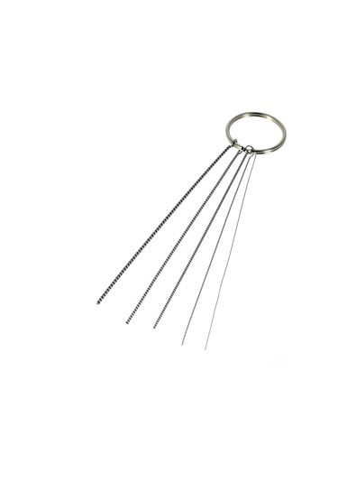 Gajeena Hava Fırçası Temizleme Seti - 5 Adet İğne + 5 Adet Fırça, Paslanmaz Çelik, Boyama Aletleri Bakımı