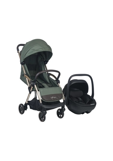 Merkür Bebe Ruby Tek Tuşla Otomatik Katlanan Kabin Boy I-size Travel Sistem Bebek Arabası Yeşil