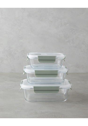 English Home Mila Borosilikat Saklama Kabı 1040 Ml Yeşil Yeşil