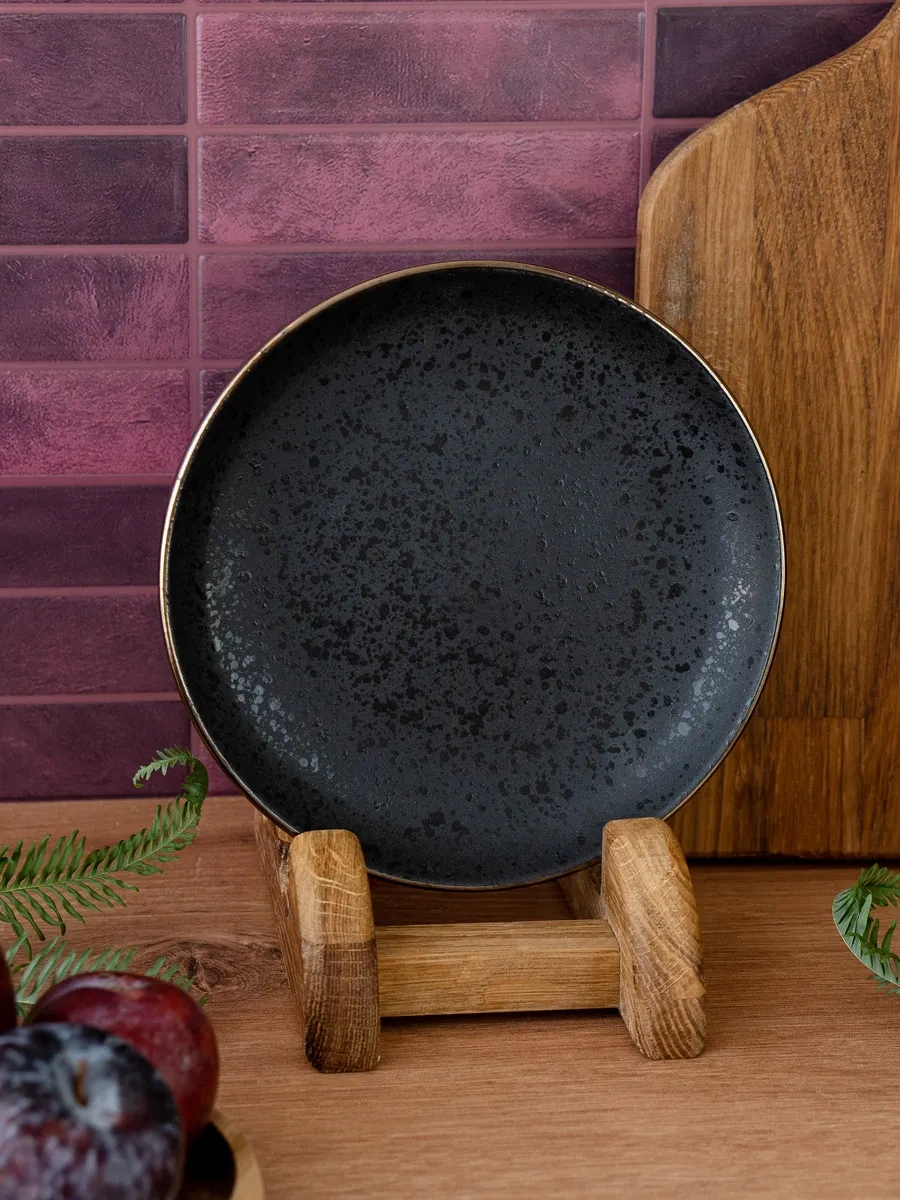 Korall Elite Black Düz Tatlı Tabakları Seti 2 Parça 18 Cm 32449476 Siyah