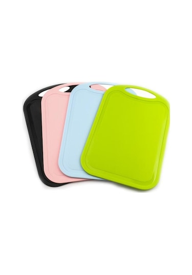 Açık Pembe Kaymaz Plastik Kesme Tahtası Gıda Meyve Doğrama Blok Mat Mutfak Aşçı Kaynağı