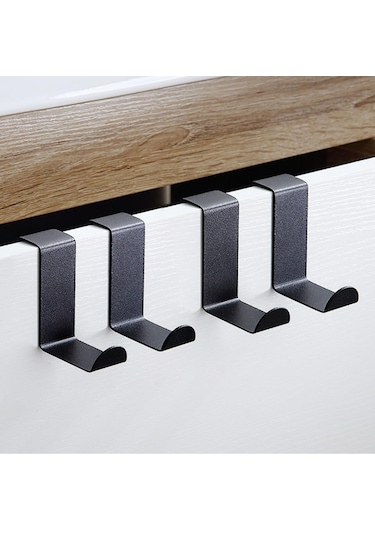 Hvngroup Metal 4 Parçalı Amerikan Kapı Arkası Organizer Askılık Siyah