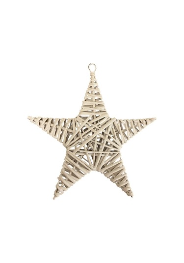 Dekoratif Yıldız Beyaz 25 Cm