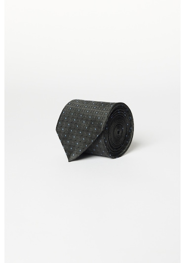 Ac&Co / Altınyıldız Classics Erkek Antrasit - Indigo Desenli Kravat Antrasit - İndigo