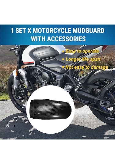 Nayomiglow Motosiklet Aksesuarları Ön Tekerlek Çamurluk Sıçrama Koruyucusu Trident 660 2021-2024 İçin Genişletilmiş Çamurluk Kapağı Karbon Fiber Desen