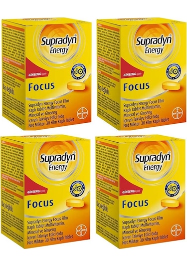 Supradyn Energy Focus 30 Tablet 4 Adet