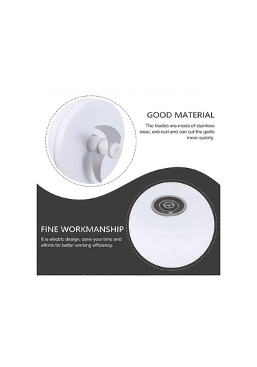 1 Set Elektrikli Sarımsak Ezici Zencefil Dilimleyici Kablosuz Sarımsak Kesme Aleti 250mlbeyaz Siyah