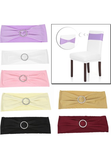 Vkemall 10 Adet Esnek Dantel Sandalye Kılıfı Kurdeleleri - Düğün, Parti Ve Toplantı Dekorasyonu İçin 7 Renk Seçeneği DiğER