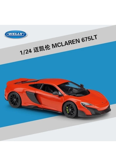 Mclaren 675t Kırmızı 1/24 Ölçek Diecast Metal Model Araba Koleksiyon
