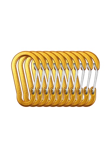 Kangvka Altın Renkli Alüminyum Alliage Dağcı Kilit, 50x26mm S-tipi Yaylı Kanca, 5 Adet Paket, 5.4g Ağırlık