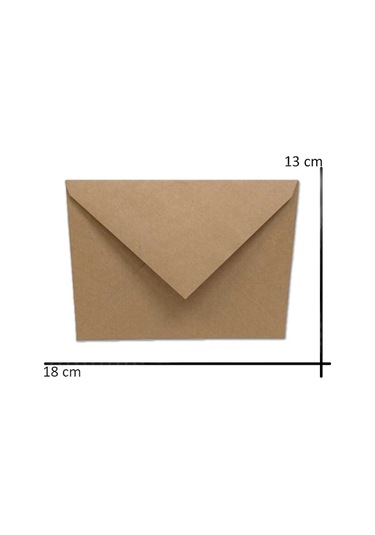 İstisna 12 Adet Mektup Zarfı 13x18 CM 100gr. Kraft