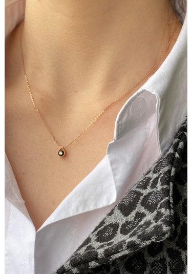 Zümrüt Sarraf 8 Ayar Altın 0.03 Ct Tek Damla Elmas Kolye