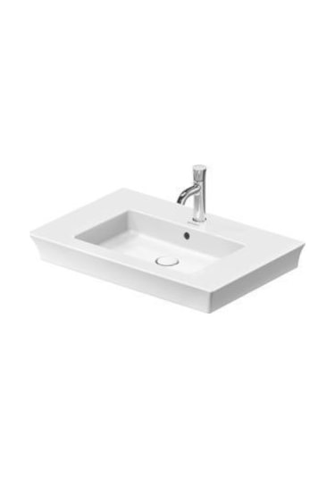 Duravit White Tulip Etajerli Lavabo 75 CM + Lavabo Bataryası Medium