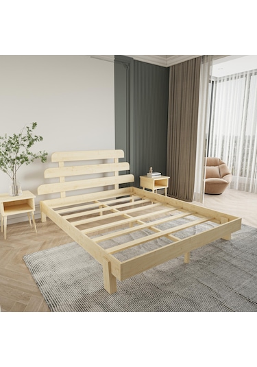 Lotus X New Firuze Model Vernikli Ahşap Karyola-10 90 x 200