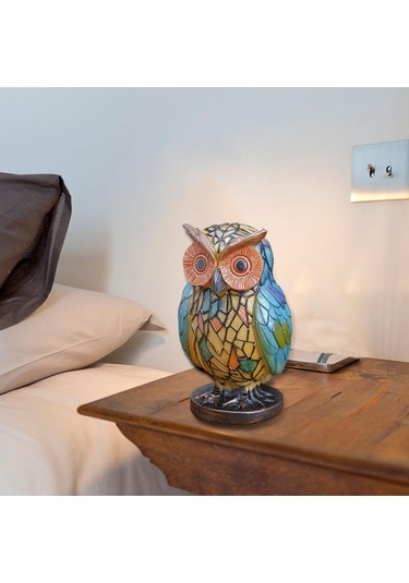 Suntek Çocuk Odası Dekorasyonu İçin Reçine Baykuş Şekilli Çok Renkli