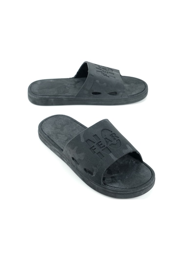Gezer Yazlık Erkek No Fear Airblow Islak Zemine Uygun Günlük Ev Bahçe Havuz Terlik Siyah