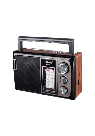 Kbroad Ktf-2208 Nostalji Solar Enerjili Güneş Panelli Fm Radyo Şarj Edilebilir