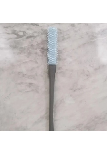 Besthome1 Uzun Saplı Silikon Ayak Fırçası - Masajlı, Kaşınma Önleyici Temizlik 40 Cm Gri Gri