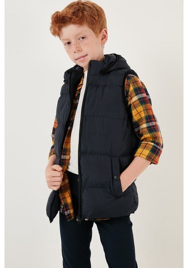 Lela Fermuarlı Kapüşonlu Cepli Şişme Unisex Çocuk Yelek 5761983 Lacivert Lela Fermuarlı Kapüşonlu Cepli Şişme Unisex Çocuk Yelek 5761983 Lacivert