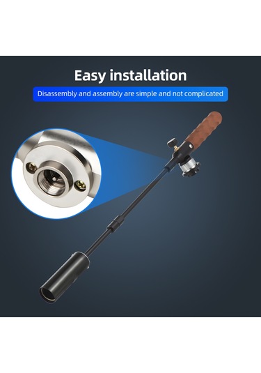 Symbee Ayarlanabilir Alevli, Taşınabilir, Uzun Saplı Çıkarılabilir Kamp Ocağı Yüksek Performanslı, Gümüş Renk