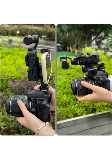 Djı Osmo Pocket 3 İçin Puluz Koruyucu Çerçeve Genişletme Telefon Kelepçesi, Tripod Direği Siyah İle Uyumlu
