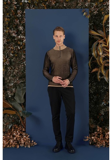 Tr 859 Slim Fit Camel Klasik Triko CAMEL