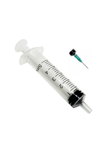 Ayset - 5 Ml 3 Parça Yeşil Kısa İğneli Enjektör 21g X 16 Mm 10 A