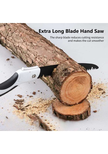 Symbee 210mm Çift Taraflı Dişli Çatal Testere - Bahçe Ağaçları Ve Ahşap Kesimi İçin Ergonomik, Kaymazsız Kollü Çelik Folding Testere