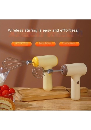 Fastbuy Kablosuz Mini El Çırpıcı - Mutfak Yoğurma Makinesi - Kahverengi Kahverengi