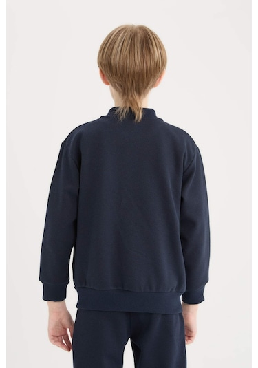 DeFacto Erkek Çocuk Kolej Yaka Fermuarlı Bomber Hırka D2803A825SPNV253