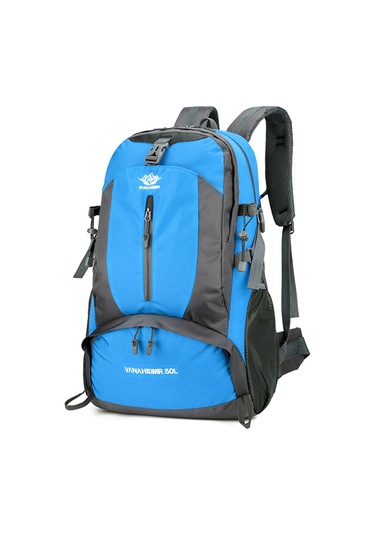 Jeehugo 50l Dağcılık Sirt Çantası - Su Geçirmez Nylon, Çok Bölmeli, Ağırlığı 0.76kg, Spor Ve Seyahat İçin Mavi Yeşil