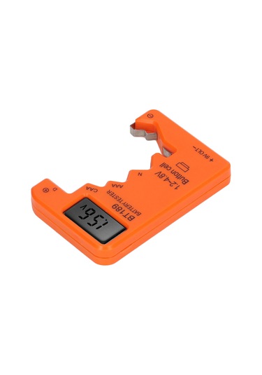 Vkemall Bt189 Turuncu Pil Test Cihazı - Aa/aaa/c/d/n/9v/6f22 Ve 1.5v/3v Düğme Pilleri İçin Akıllı Kapasite Ve Voltaj Testeri