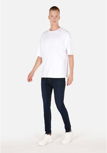 Colins Skinny Fit Düşük Bel Dar Paça Erkek Lacivert Jean Pantolon Cl1070526 Q1.v1 Dn43622 Denim