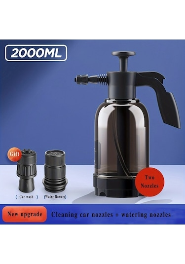 Trendooze El Tipi Basınç Pompası: 2 L, Ayarlanabilir Nozullu Püskürtücü Siyah