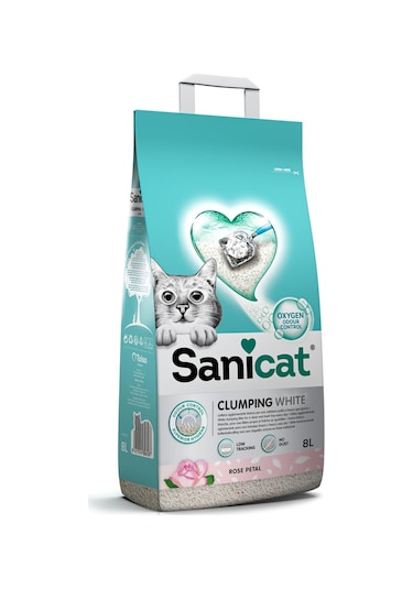 Sanicat Clumping White Rose Topaklaşan Bentonit Kedi Kumu 8 L